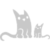 Mom Child Cats Family
