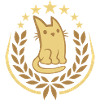 Laurel wreath noble cat logo