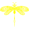 Libellule en jaune