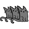 3 petits chats mignons