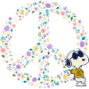 Peanuts Snoopy Peace Hippie