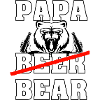 PAPA BEER BEAR rouge noir