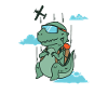 Dino parachute jumping dinosaurs