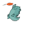 Dino plays Frisbee Dinosaur Reptile