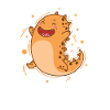 little dinosaur rejoices dinosaur reptile