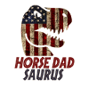 Patriotic Horse dad Dinosaur