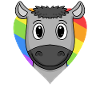 LGBT Animal Donkey Rainbow Heart