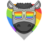 LGBT Animal Donkey Rainbow Heart