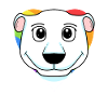 LGBT Tier Eisbär Regenbogen Herz