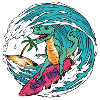Surf T-Rex
