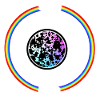 Kaffeetasse mit Regenbogen