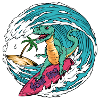 Surfing T-Rex