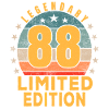 Birthday Legendary 88 Years Limited Edition