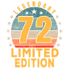 Birthday Legendary 72 Years Limited Edition