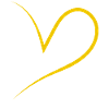 Simple Half Yellow Heart