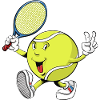 Tennis Tecknad maskot