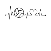 Volleyball Player Team Heartbeat