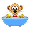 ERDMÄNNCHEN - BADEWANNE - BADEENTEN - BADEN
