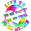 Life Happy Free Rainbow Heart