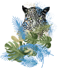 leopard, katze,wildkatze,malerei,blätter,dschungel