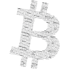 Bitcoin-Logo mit Whitepaper-Text