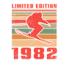 Skiers Cross-country skis Birthday 1982