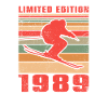 Skiers Cross-country skis Birthday 1989
