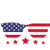 Amerika Sonnenbrille USA Merica 4. Juli