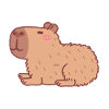 Mignon repos Capybara Doodle