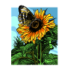 Cadeau papillon tournesol