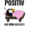 Schlafender Pinguin Lustiger Spruch Geschenk