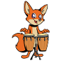 Comic Fuchs joue des percussions
