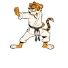 Comic Tiger does karate