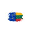 Europe Lithuania Brush Flag