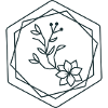hexagons with floral accent