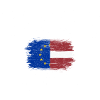 Europe Latvia Brush Flag