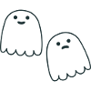Happy and sad ghosties