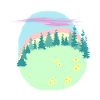 ziemlich bunte Landschaft