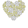 Volleyball Player Team Heart