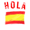 HOLA DRAPEAU ESPAGNOL ESPAGNE