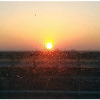 Sunset Ray on Glass