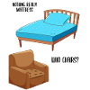 Funny joke mattress chair