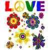 Hippies Signe de Paix Paix Amour Hippie T Shirt