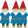 garden gnome trio