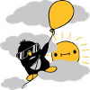 Flying Penguin Balloon Sun