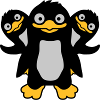3 funny penguin friends