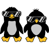 2 Sunglasses Penguin Friends