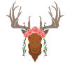 Dirndl Deer Antlers Robe traditionnelle