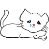chat triste larme animal
