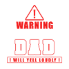 Warning Volleyball Dad